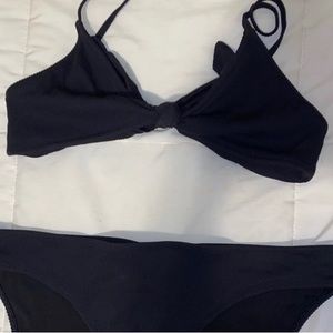 Aerie Ribbed Black Top Size Large